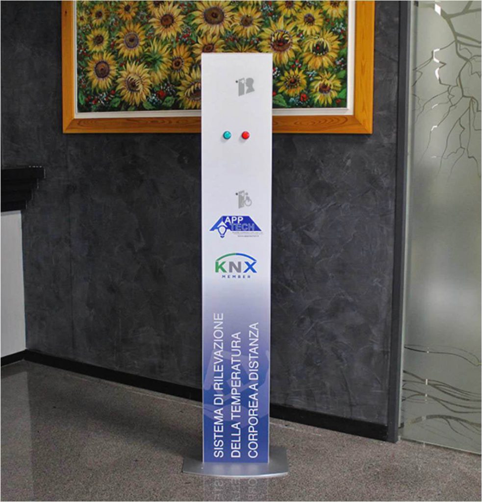 app tech totem rilevazione temperatura