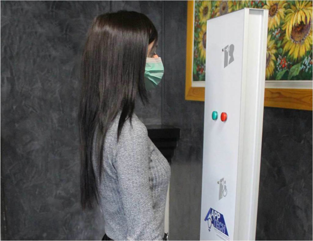 app tech totem rilevazione temperatura controllo accessi