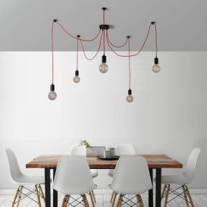 impianto elettrico a vista lampadario